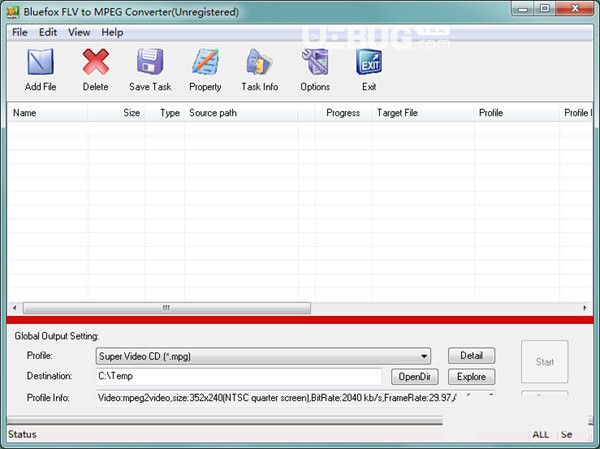 Bluefox FLV to MPEG Converter