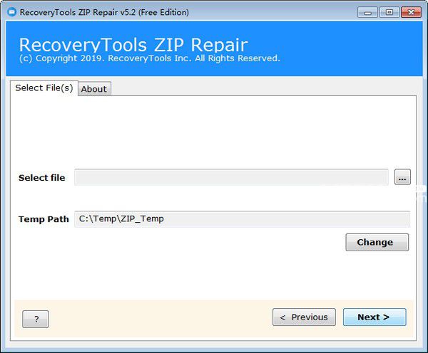 RecoveryTools ZIP Repair(zip文件修復(fù)工具)v5.2免費(fèi)版