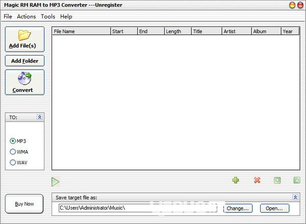 Magic RM RAM to MP3 Converter(音頻轉換軟件)