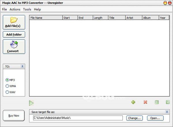 Magic AAC to MP3 Converter v3.72免費(fèi)版