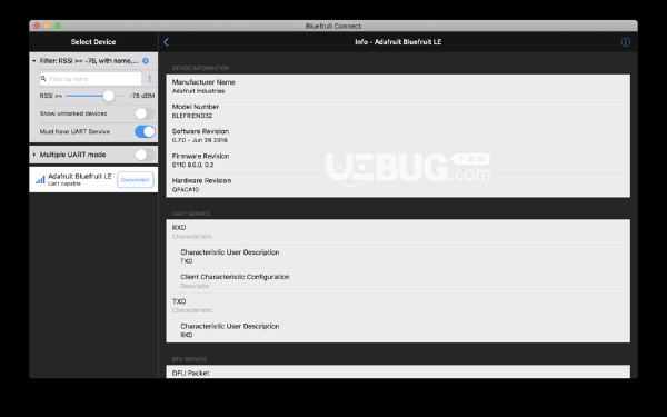 Bluefruit Connect Mac版