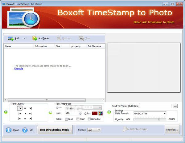 Boxoft TimeStamp to Photo(時(shí)間戳軟件)