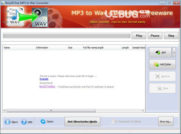 Boxoft MP3 to WAV Converter v1.2.0.0免費版