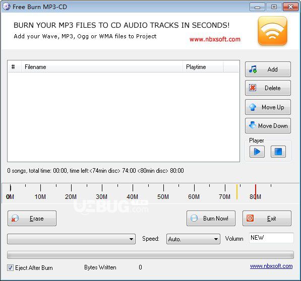 Free Burn MP3-CD(MP3刻錄軟件)v1.2免費版