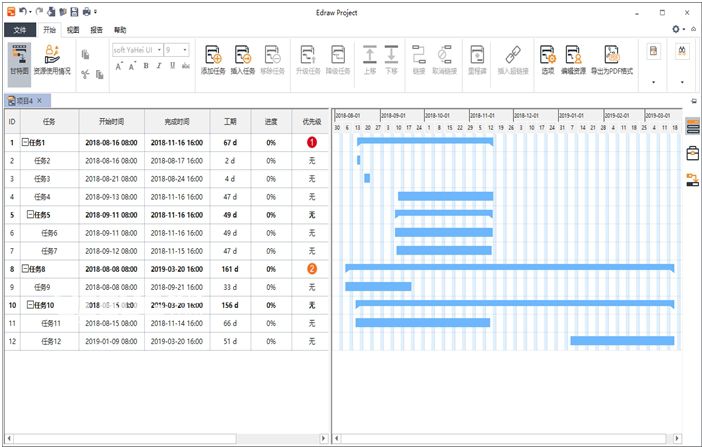 億圖項(xiàng)目管理軟件(Edraw Project) v1.4免費(fèi)版