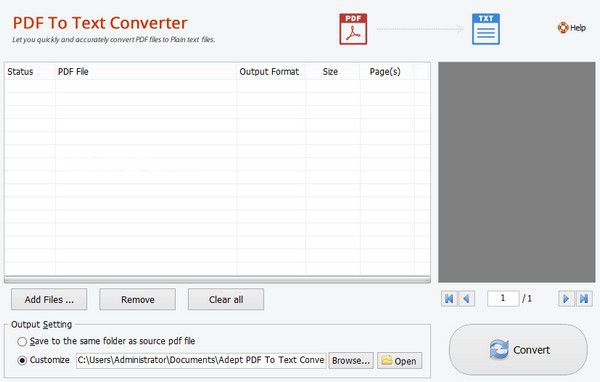 Adept PDF to Text Converter v4.00免費版