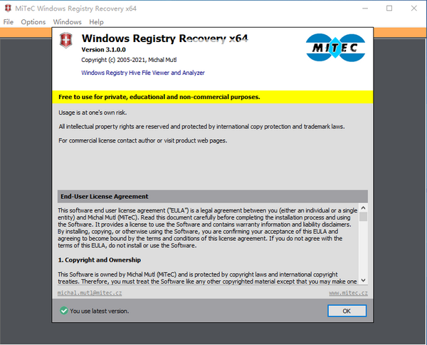 MiTeC Windows Registry Recovery v3.1免費(fèi)版【2】