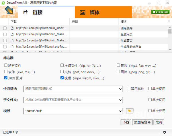 DownThemAll!(下載增強(qiáng)插件)