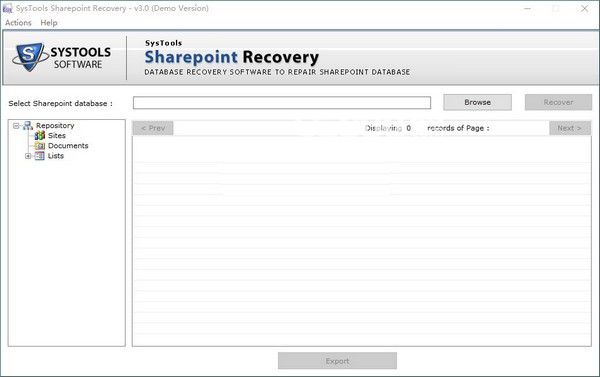 SysTools SharePoint Recovery