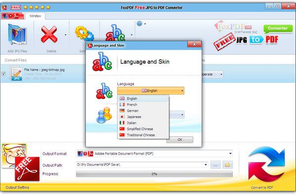 FoxPDF Free JPG to PDF Converter(JPG轉(zhuǎn)PDF轉(zhuǎn)換工具)