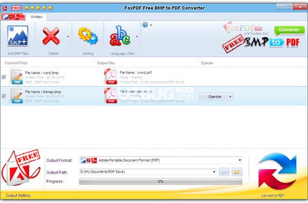 FoxPDF Free BMP to PDF Converter 3.0 中文版【2】