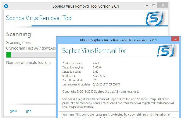 Sophos Virus Removal Tool(反惡意軟件工具)