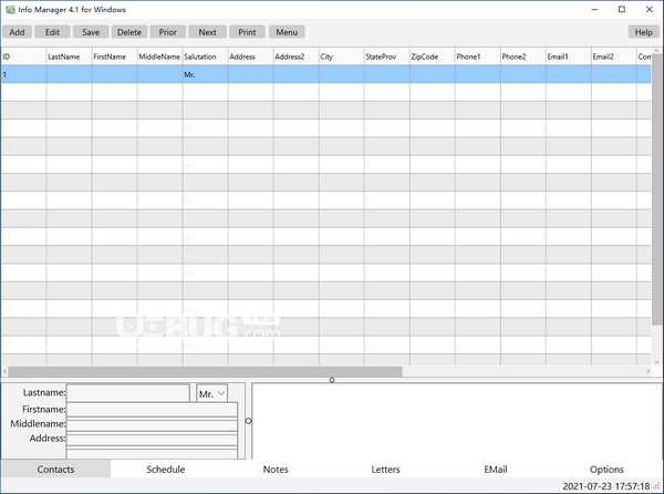 InfoMan(個(gè)人信息管理工具)v4.1免費(fèi)版【2】