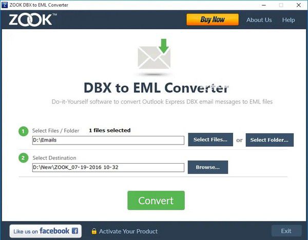 ZOOK DBX to EML Converter(郵件轉換工具)