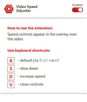 Video speed adjuster(視頻加速播放插件)