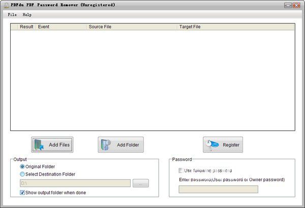 PDFdu PDF Password Remover(PDF密碼解除工具)