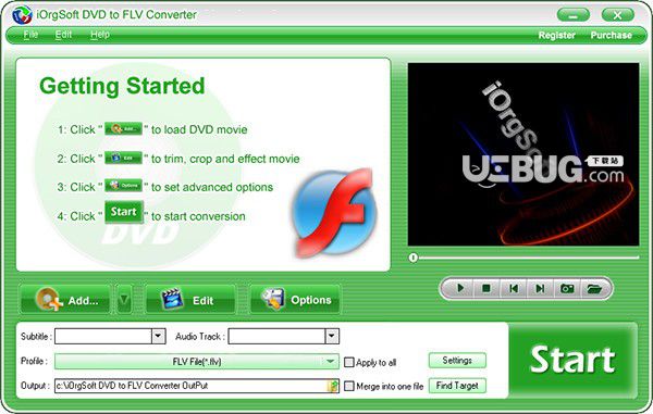 iOrgSoft DVD to FLV Converter(視頻轉(zhuǎn)換工具)