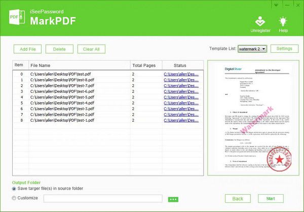 iSeePassword MarkPDF(PDF水印去除工具)