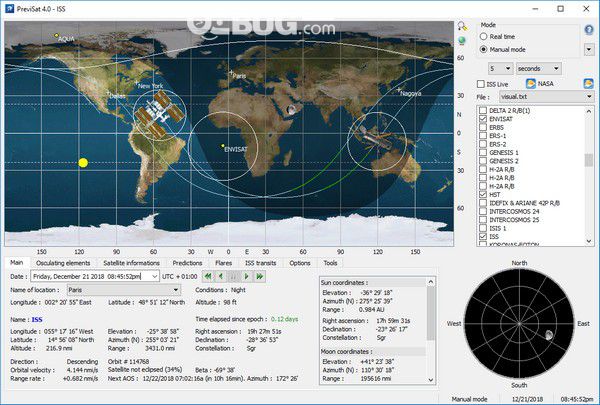 PreviSat(衛(wèi)星跟蹤工具)v4.0.8.1免費(fèi)版【2】