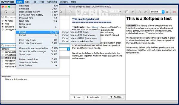 QOwnNotes Mac版
