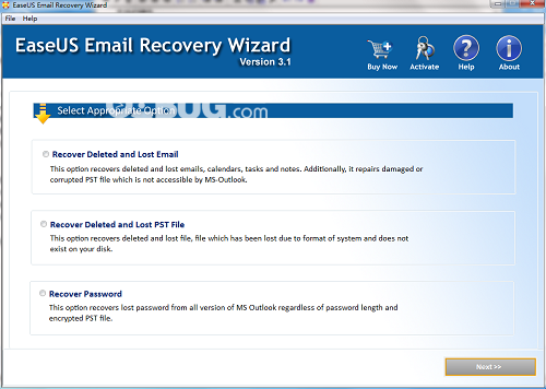 EaseUS Email Recovery Wizard v3.1.1 免費版