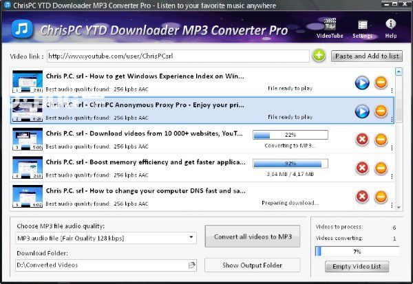 ChrisPC YTD Downloader MP3 Converter Pro(mp3文件下載工具)