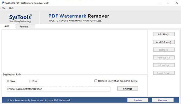 SysTools PDF Watermark Remover(PDF文件處理軟件)