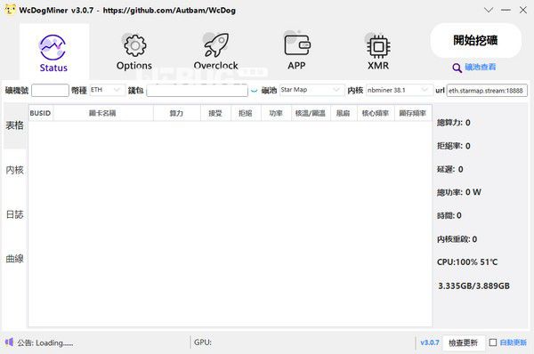 WcDogMiner(挖礦軟件)