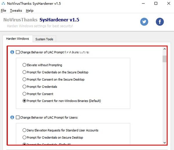 NoVirusThanks SysHardener(電腦系統(tǒng)權(quán)限工具)v1.5免費版【3】