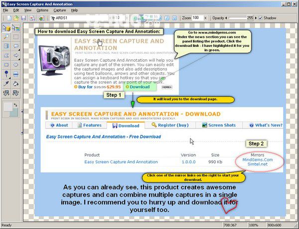 Easy Screen Capture And Annotation(屏幕截圖注釋工具)v3.0.0免費版【2】