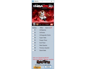 NBA2K16修改器v1.0 +8 中文版