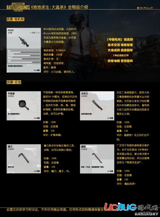 《絕地求生大逃殺》武器裝備與載具全物品介紹