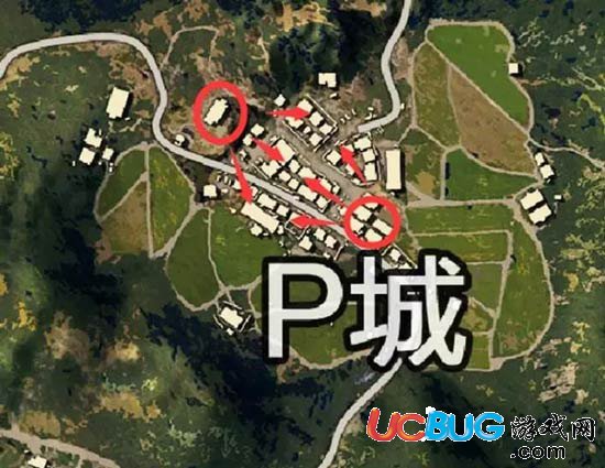 絕地求生全軍吃雞P城落點